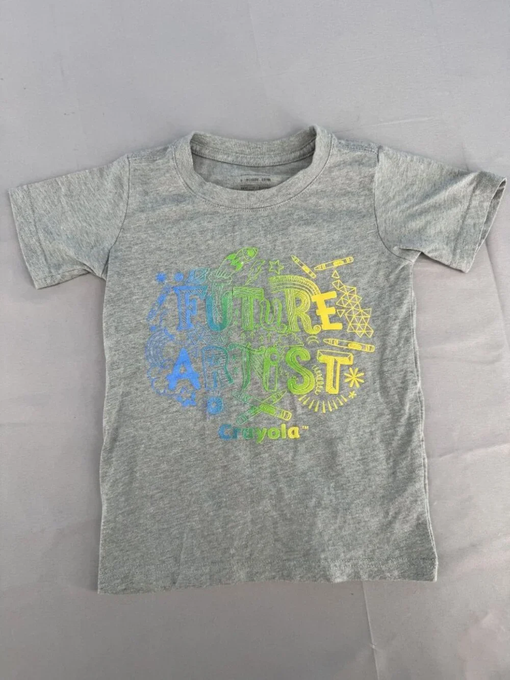 Crayola Kids Gray Future Artist Graphic Short Sleeve T-Shirt Size S (6/6X)